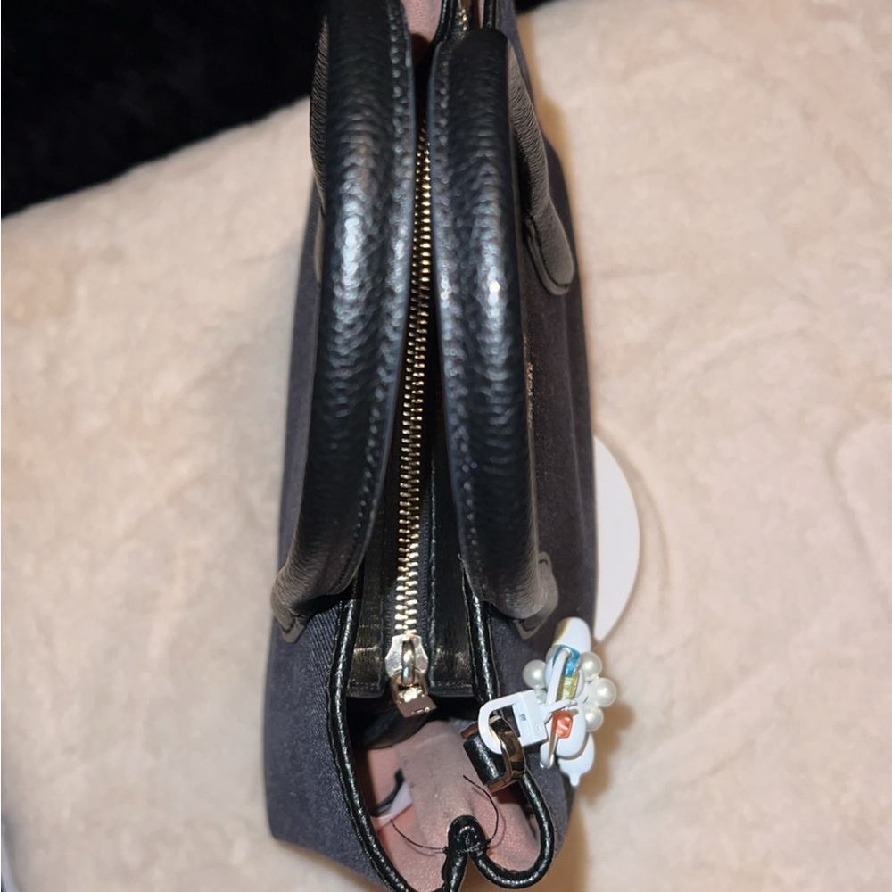 🔥 Kate Spade DENIM New York EVA DENIM SMALL ZIP TOP SATCHEL/CROSSBODY - Picture 7 of 15